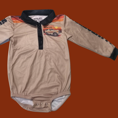 'Red Dirt Heat' Baby Fishing Rompers