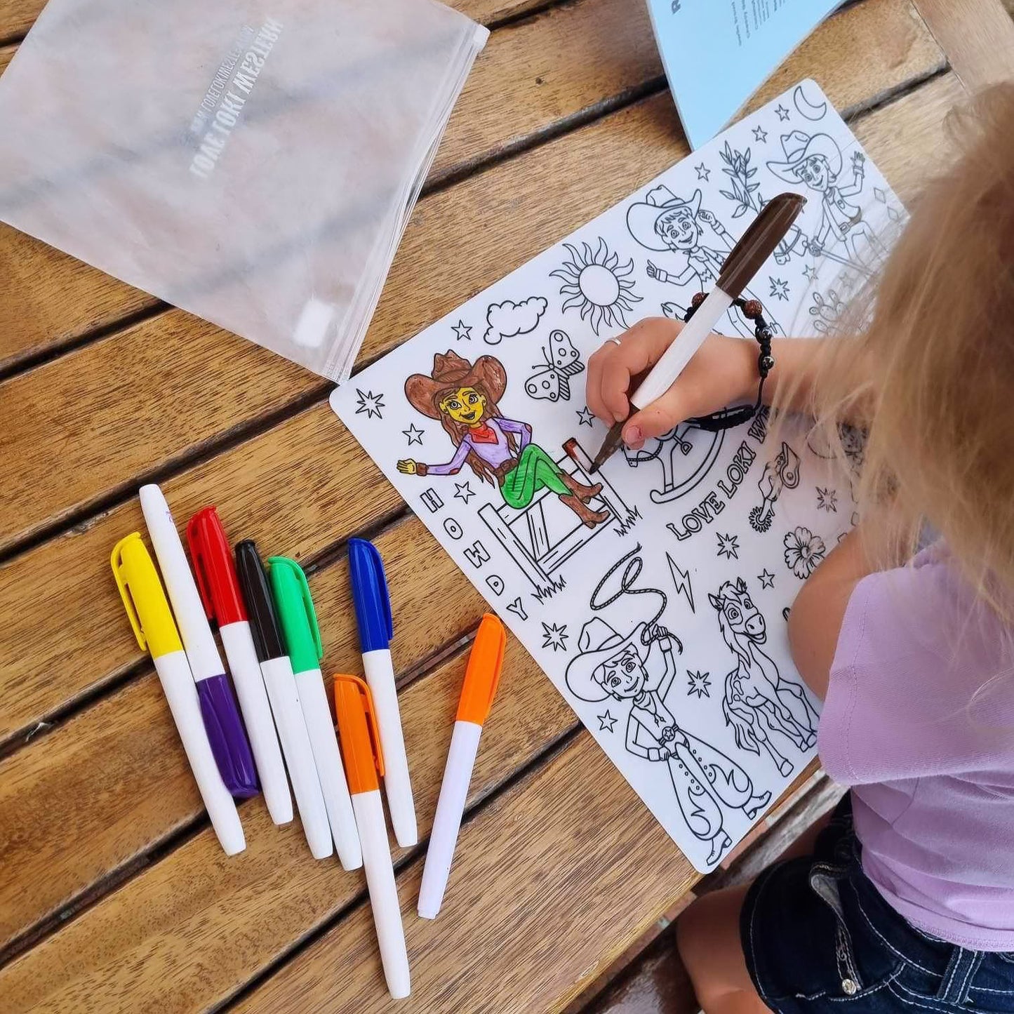 Reusable Silicone Colouring Mats - Cowkid Crew Edition