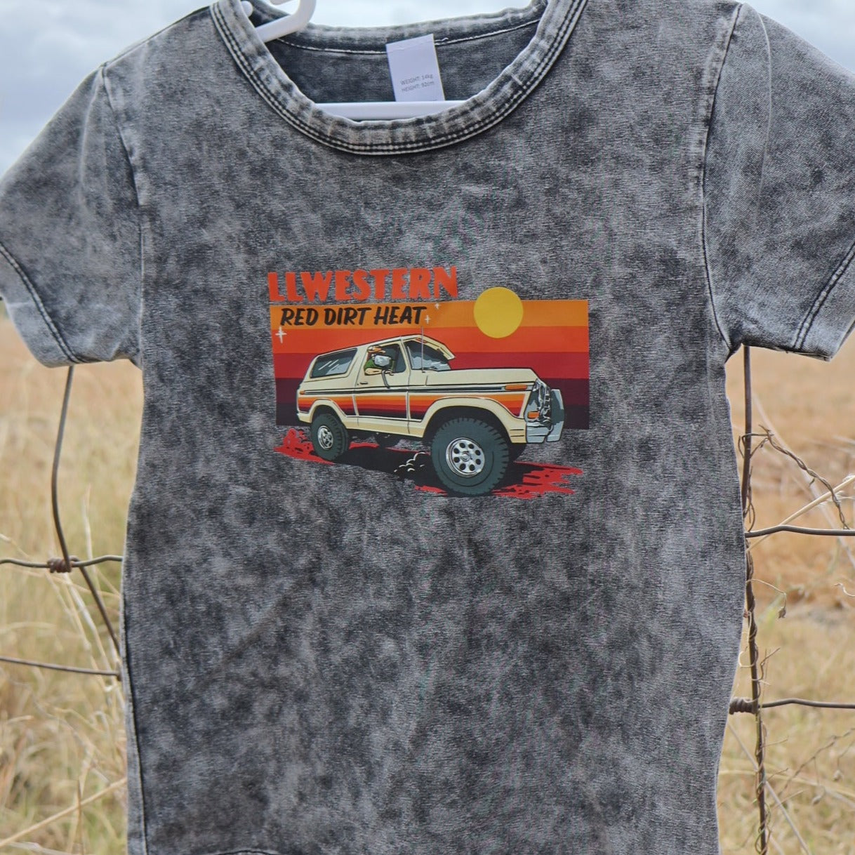 'Red Dirt Heat' Kids Stonewash Onesie & T-Shirt