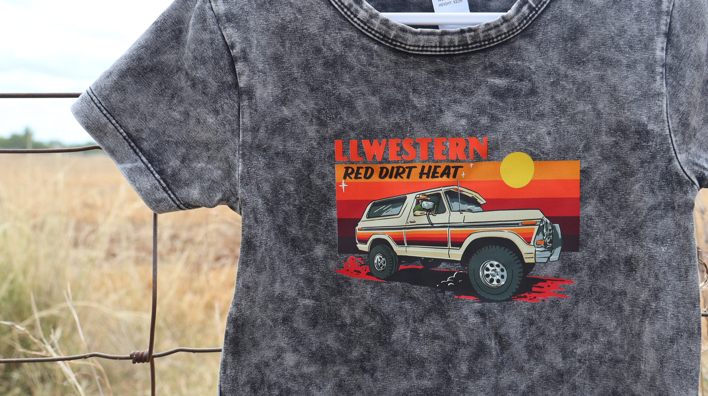 'Red Dirt Heat' Kids Stonewash Onesie & T-Shirt