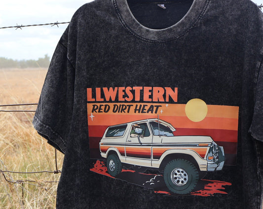 ‘Red Dirt Heat’ Oversized Stonewashed T-Shirt