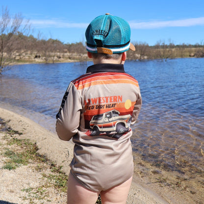 'Red Dirt Heat' Baby Fishing Rompers