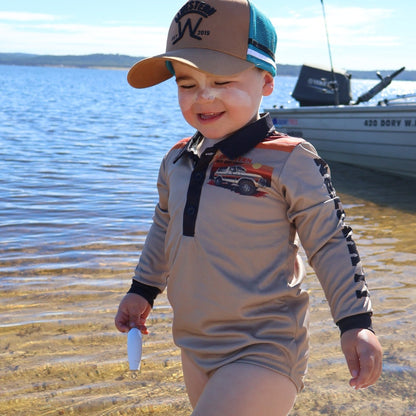 'Red Dirt Heat' Baby Fishing Rompers